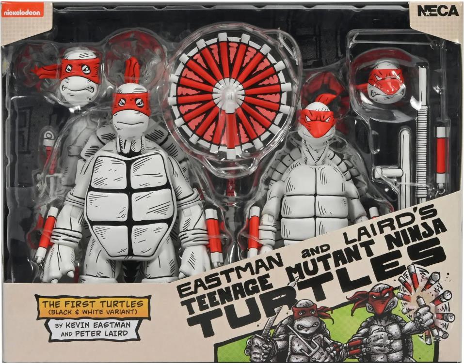 Teenage Mutant Ninja Turtles The First Sketch Turtles (Black & White) Action Figure Two-Pack Gallery Image 16