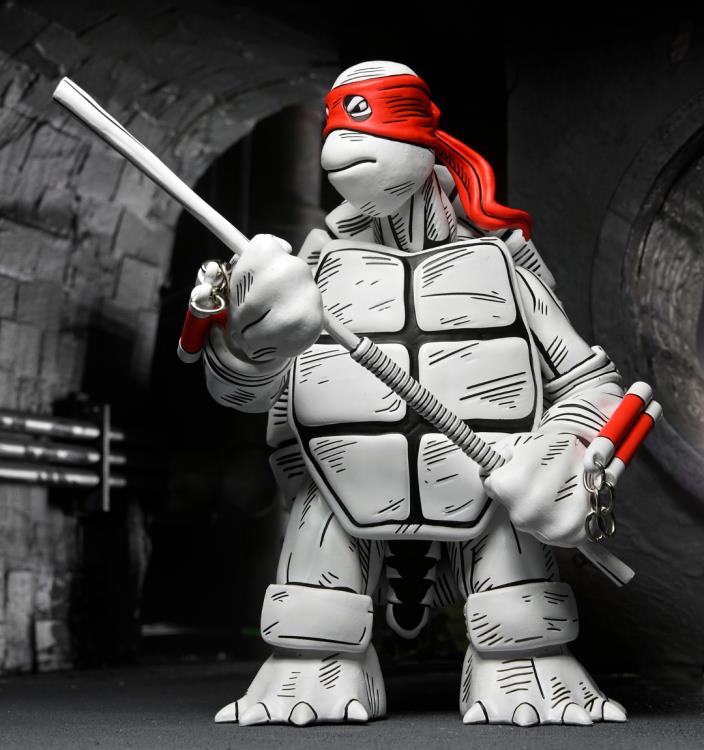 Teenage Mutant Ninja Turtles The First Sketch Turtles (Black & White) Action Figure Two-Pack Gallery Image 7