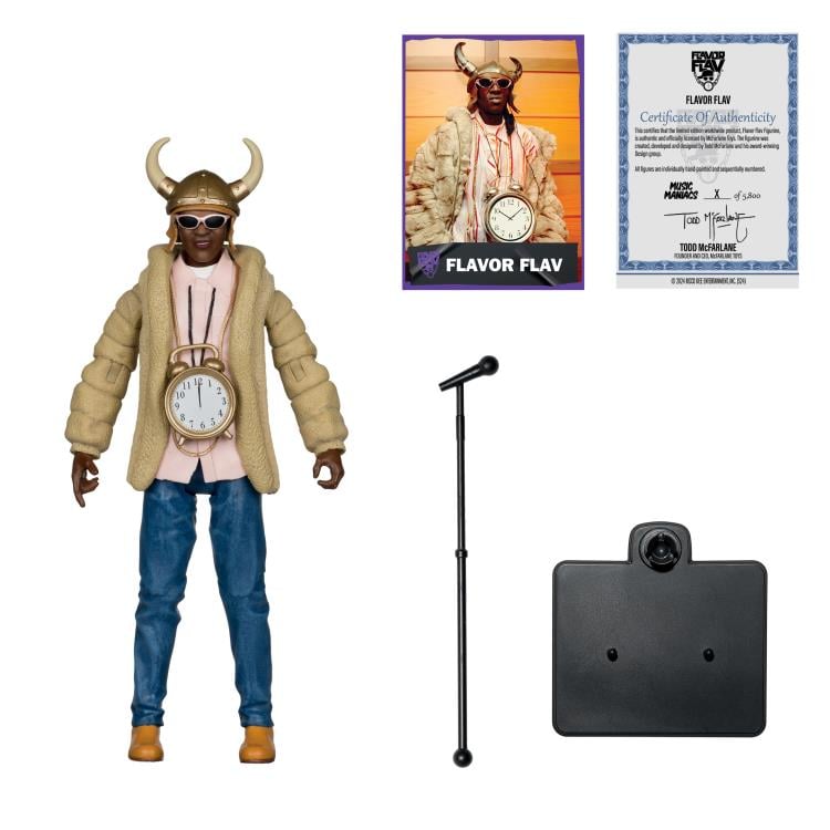 Flavor Flav Music Maniacs Hip Hop 6" Limited Edition Action Figure Gallery Image 15