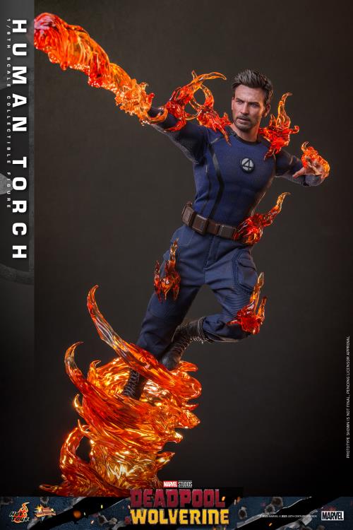 ボール MARVEL SCALE 15p 2oz Deadpool & Wolverine MMS789 Human Torch 1/6th Scale Collectible Figure