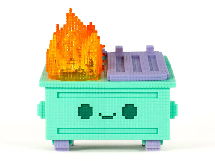 Dumpster Fire 8-Bit Vinyl Figure Gallery Image 1