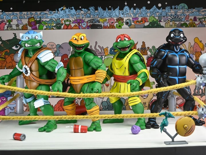 【LA正規品】 タートルズフィギュア “STUMP WRESTLING” Teenage Mutant Ninja Turtles NECA Stump Wrestling Leatherhead