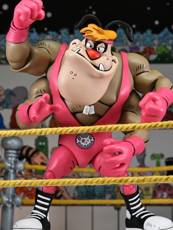 Teenage Mutant Ninja Turtles Adventures Stump Wrestling Cryin' Houn' (Archie Comics) Action Figure Gallery Image 2