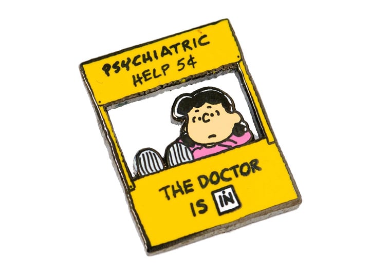 Peanuts Lucy's Psychiatry Booth Enamel Pin Gallery Image 1