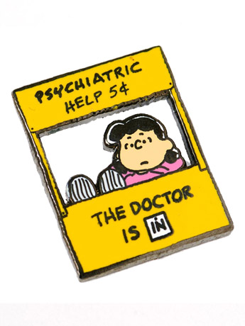 Peanuts Lucy's Psychiatry Booth Enamel Pin Gallery Image 2