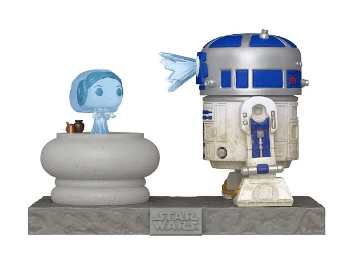 Star Wars Pop! Deluxe #766 R2-D2 with Princess Leia Hologram Gallery Image 1