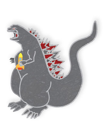 Godzilla Series 6 Godzilla Enamel Pin Gallery Image 2