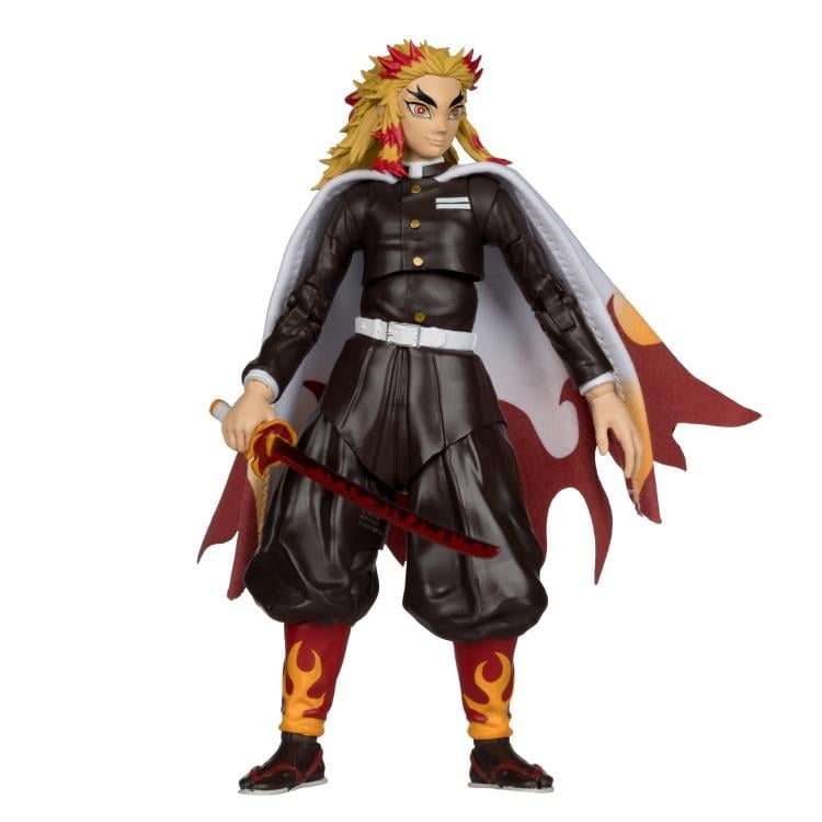 Demon Slayer: Kimetsu no Yaiba Kyojuro Rengoku (Ver.2) 7" Action Figure Gallery Image 7