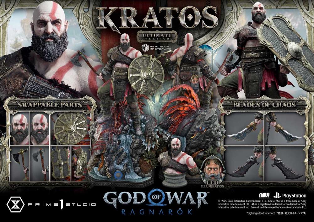 God of War: Ragnarok Real Elite Masterline Kratos (Ultimate Edition) 1/3 Scale Limited Edition Statue Gallery Image 97