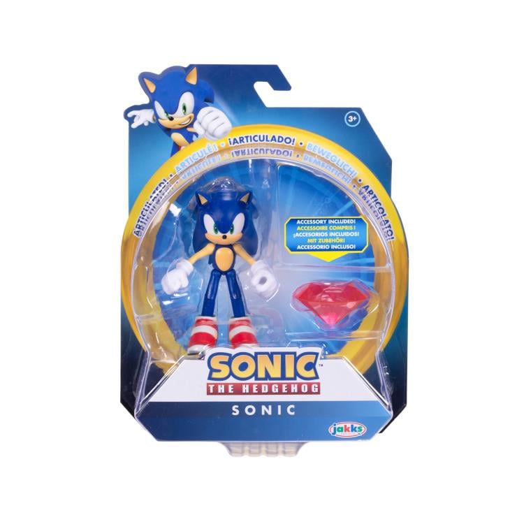Sonic the Hedgehog Sonic the Hedgehog (Grind Shoes Ver.) with Red Chaos Emerald 4-Inch Scale Figure Gallery Image 4