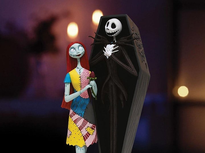 The Nightmare Before Christmas Disney Showcase Jack & Sally Coffin Figurine Gallery Image 1