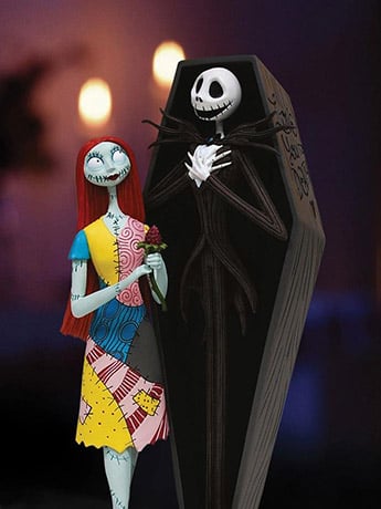 The Nightmare Before Christmas Disney Showcase Jack & Sally Coffin Figurine Gallery Image 2