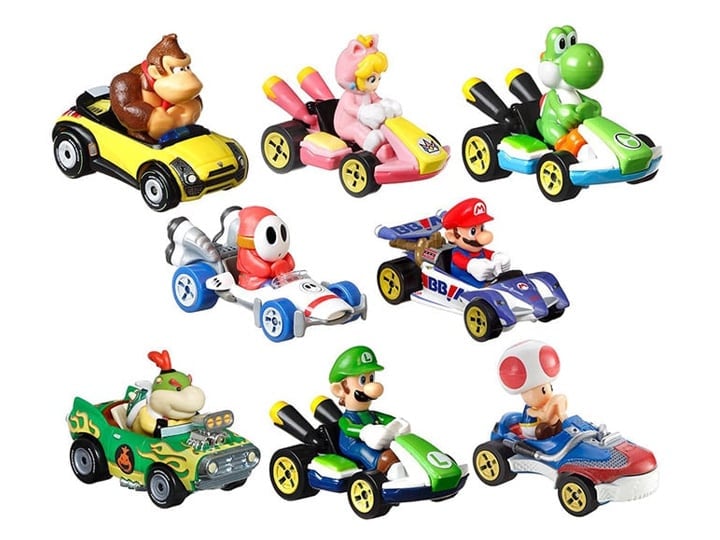 Mario Kart Hot Wheels 2025 Mix 1 Case of 8 Cars Gallery Image 1