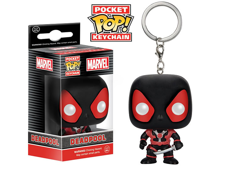 Pocket Pop! Keychain Deadpool Black Suit Gallery Image 1