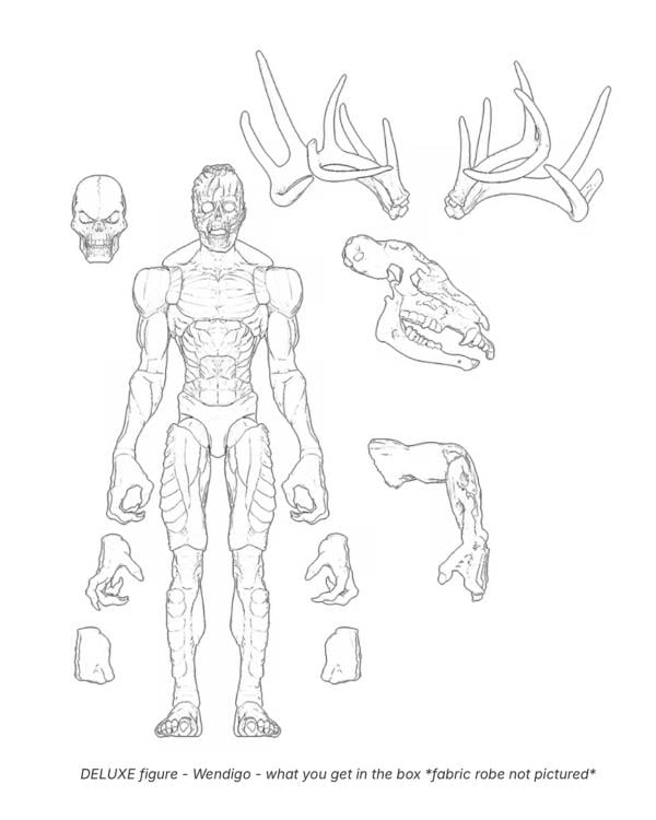The Cursed Dead Wendigo 1/12 Scale Deluxe Action Figure Gallery Image 9