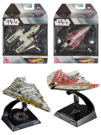 Star Wars Hot Wheels Starships Select Set of 4 Starships Gallery Image 2