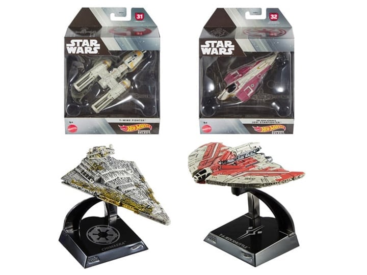 Star Wars Hot Wheels Starships Select Set of 4 Starships Gallery Image 1