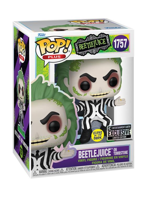 Beetlejuice Pop! Plus #1757 Beetlejuice on Tombstone (Glow) Exclusive Gallery Image 4