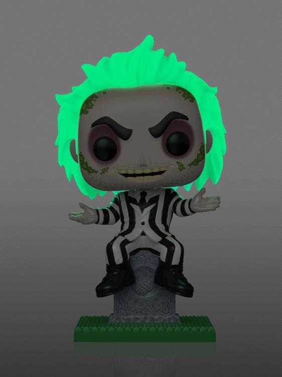 Beetlejuice Pop! Plus #1757 Beetlejuice on Tombstone (Glow) Exclusive Gallery Image 3