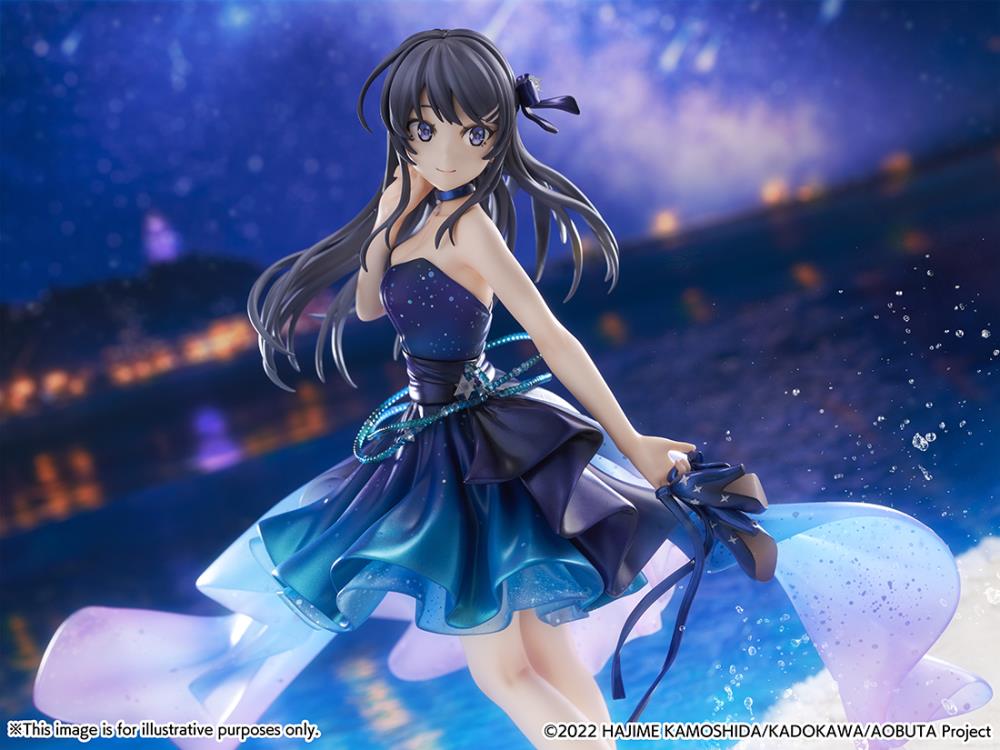 Rascal Does Not Dream of Bunny Girl Senpai Mai Sakurajima (Starry Dress Ver.) 1/7 Scale Shibuya Scramble Figure Gallery Image 7