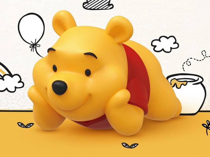 Winnie the Pooh VPBS-009 Pooh (Laid-Back Ver.) Vinyl Piggy Bank Gallery Image 1