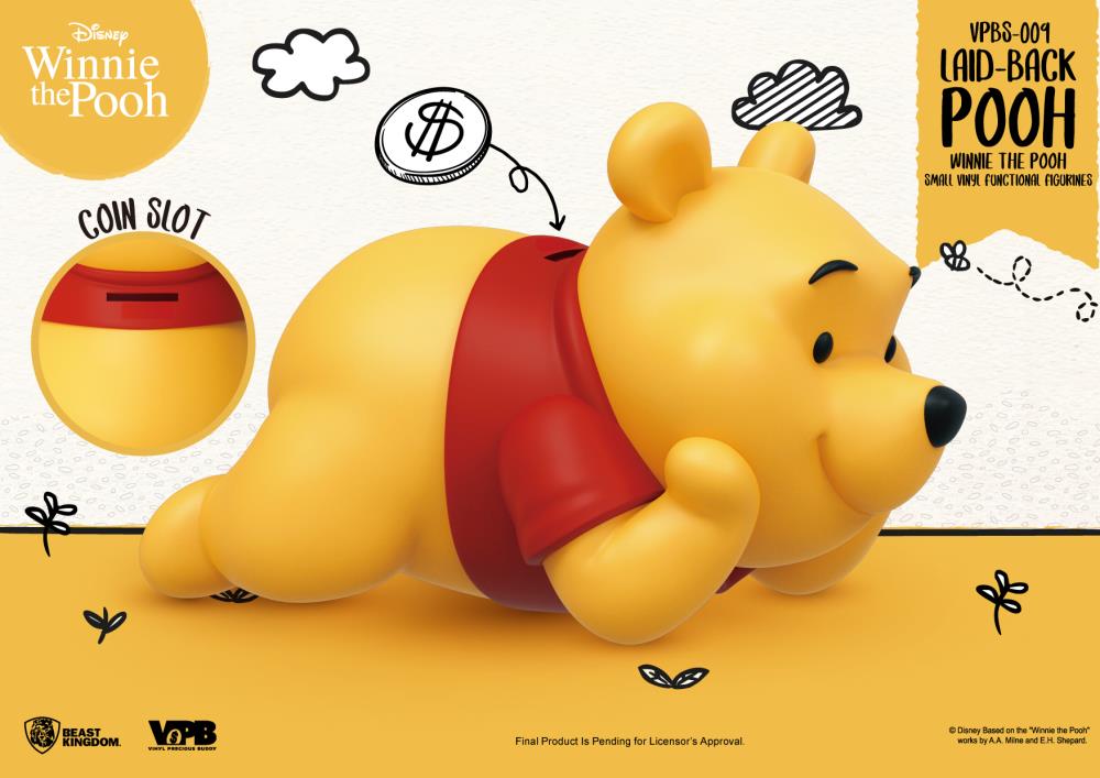 Winnie the Pooh VPBS-009 Pooh (Laid-Back Ver.) Vinyl Piggy Bank Gallery Image 8