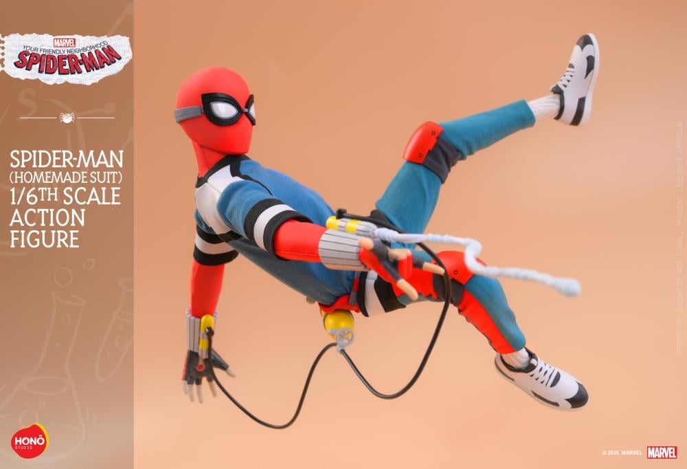 Your Friendly Neighborhood Spider-Man HS07 Spider-Man (Homemade Suit) 1/6th Scale Collectible Figure Gallery Image 6