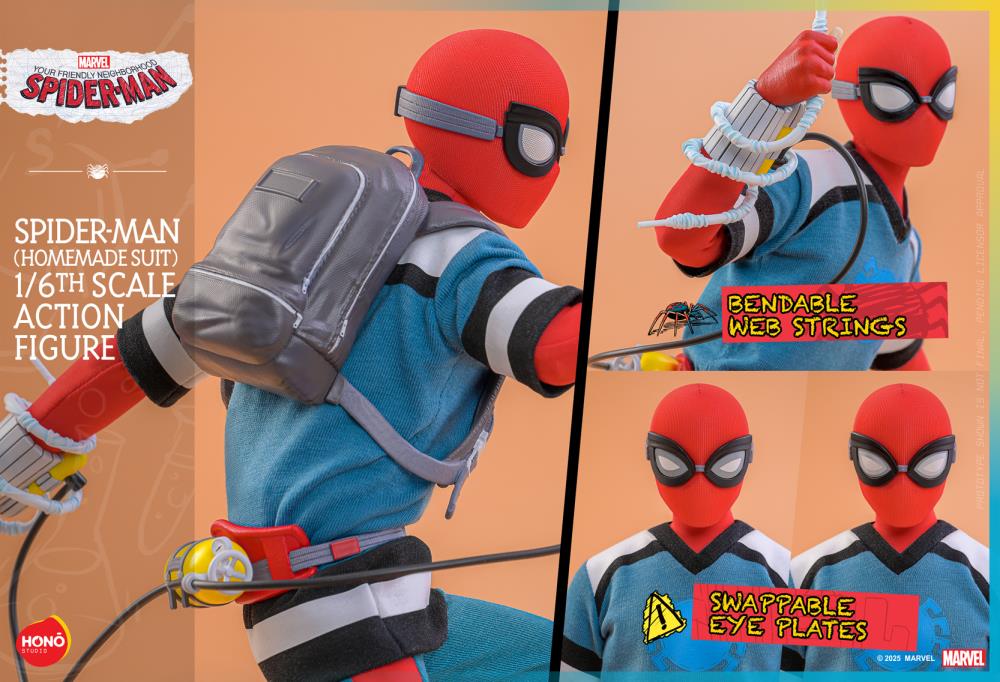 Your Friendly Neighborhood Spider-Man HS07 Spider-Man (Homemade Suit) 1/6th Scale Collectible Figure Gallery Image 17