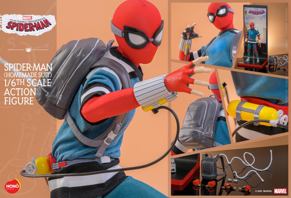 Your Friendly Neighborhood Spider-Man HS07 Spider-Man (Homemade Suit) 1/6th Scale Collectible Figure Gallery Image 20