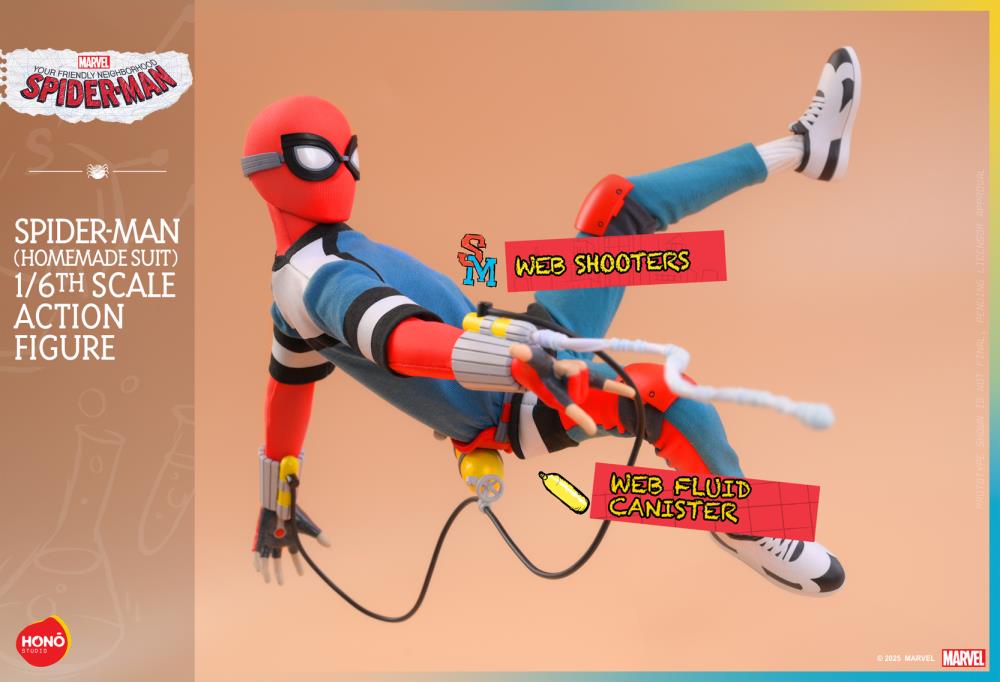 Your Friendly Neighborhood Spider-Man HS07 Spider-Man (Homemade Suit) 1/6th Scale Collectible Figure Gallery Image 18