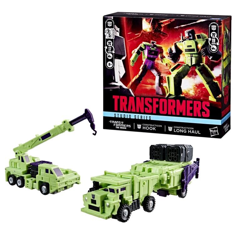 The Transformers: The Movie Studio Series Commander Constructicons Long Haul & Hook Action Figure 2-Pack Gallery Image 23