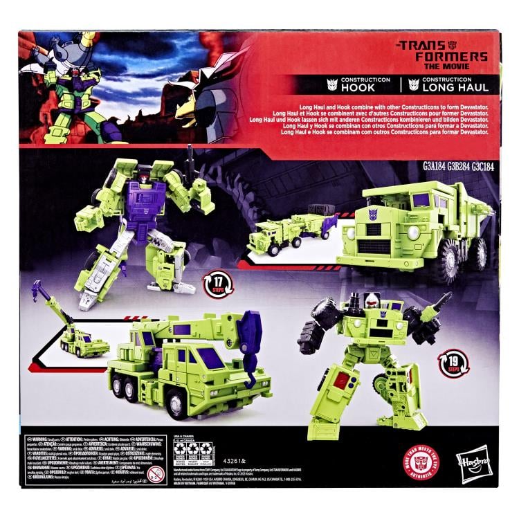 The Transformers: The Movie Studio Series Commander Constructicons Long Haul & Hook Action Figure 2-Pack Gallery Image 25
