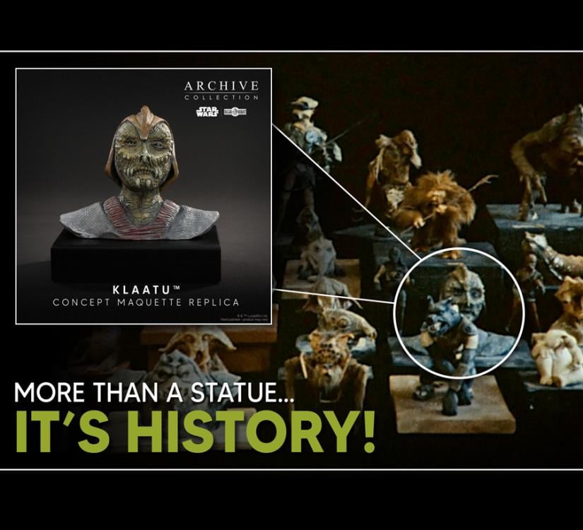 Star Wars: Return of the Jedi Archive Collection Klaatu (Ken Ralston Signature Edition) Limited Edition Bust Concept Maquette Replica Gallery Image 14