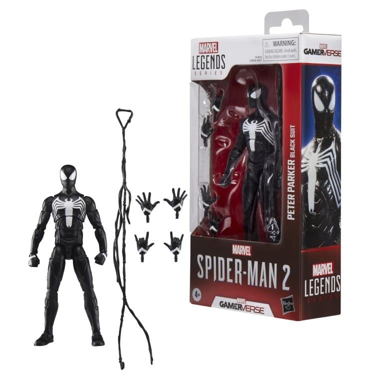 Marvel's Spider-Man 2 Marvel Legends Gamerverse Peter Parker (Black Suit) Action Figure Gallery Image 10