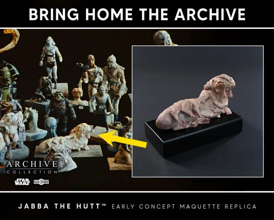 Star Wars: Return of the Jedi Archive Collection Jabba the Hutt (Signature Edition) Limited Edition Early Concept Maquette Replica Gallery Image 12