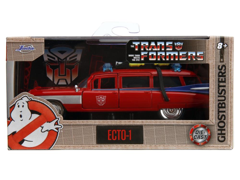 GHOSTBUSTERS ЕСТО-1 HOLLYWOODRIDERS Ghostbusters x Transformers Hollywood Rides 40th Anniversary Ecto