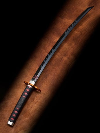 Demon Slayer: Kimetsu no Yaiba Proplica Tanjiro Kamado (Kyojuro Rengoku's Sword Guard Ver.) Nichirin Sword Gallery Image 2
