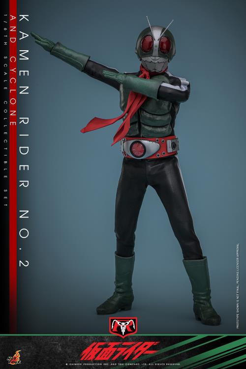 Kamen Rider TMS149 Kamen Rider No.2 & Cyclone 1/6th Scale Collectible Figure Set Gallery Image 6