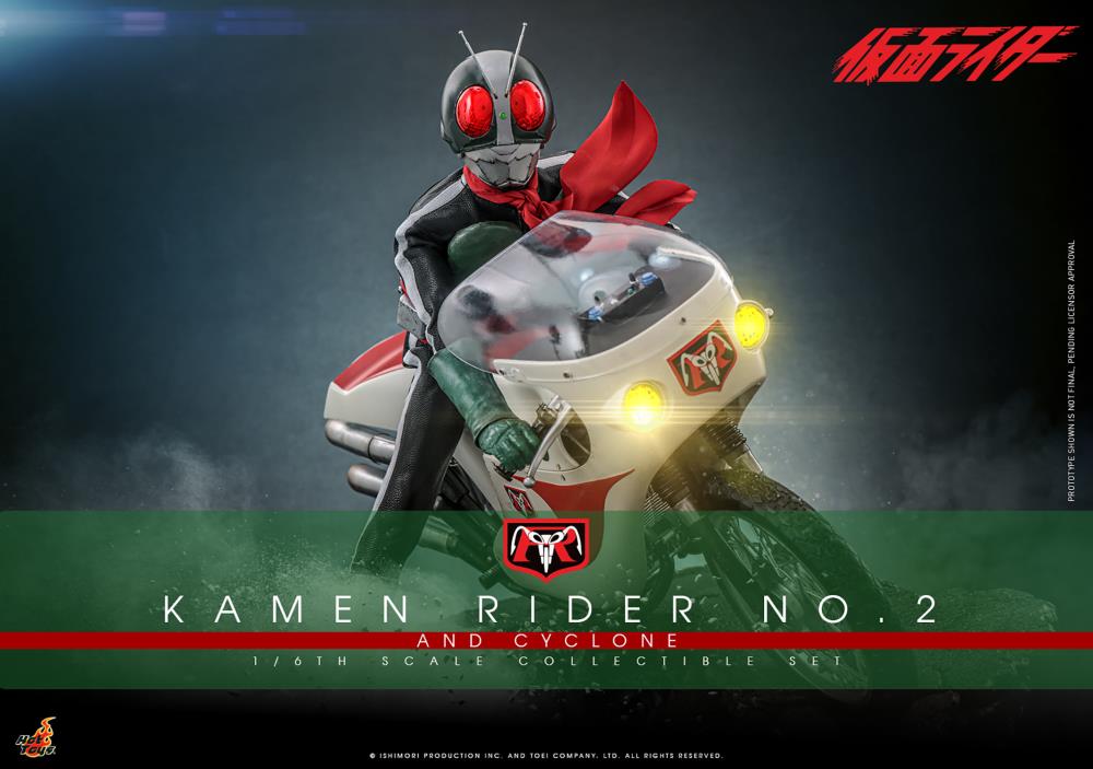 Kamen Rider TMS149 Kamen Rider No.2 & Cyclone 1/6th Scale Collectible Figure Set Gallery Image 3