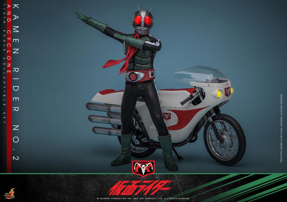 Kamen Rider TMS149 Kamen Rider No.2 & Cyclone 1/6th Scale Collectible Figure Set Gallery Image 5