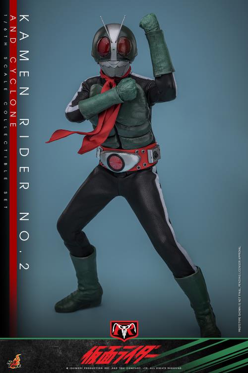 Kamen Rider TMS149 Kamen Rider No.2 & Cyclone 1/6th Scale Collectible Figure Set Gallery Image 7