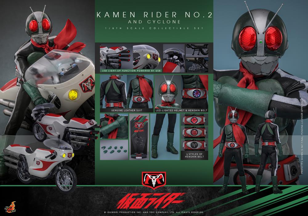 Kamen Rider TMS149 Kamen Rider No.2 & Cyclone 1/6th Scale Collectible Figure Set Gallery Image 15