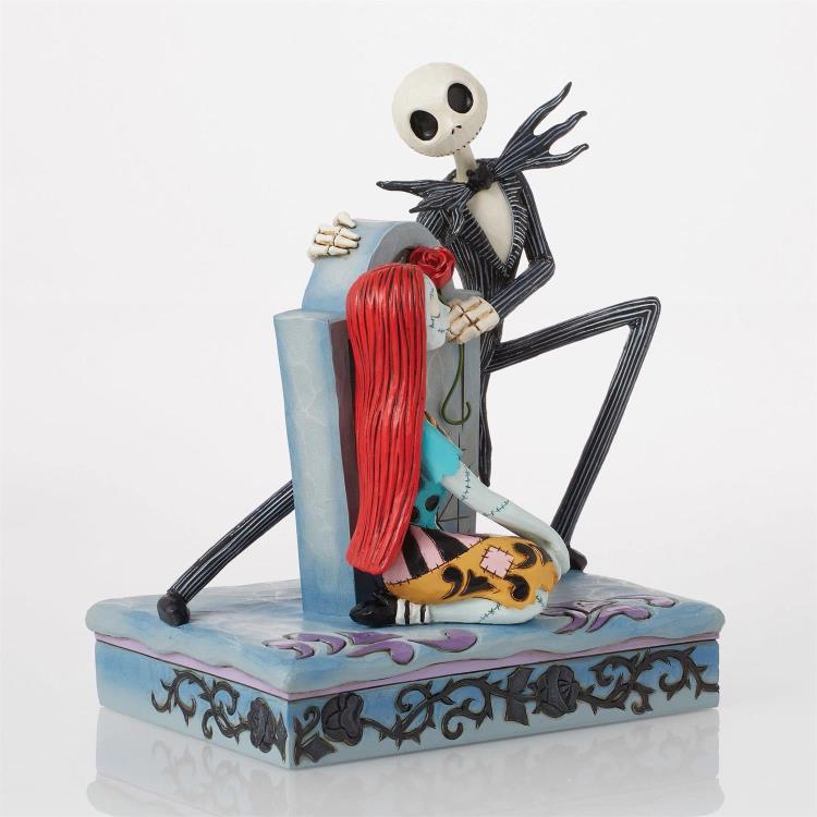The Nightmare Before Christmas Disney Traditions Jack and Sally Gravestone Figurine (Jim Shore) Gallery Image 3