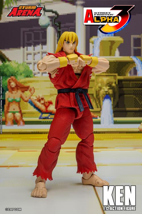 ストリートファイターアルファ3 ストームアリーナ ケン 1/12スケール　未開封 Street Fighter Alpha 3 Storm Arena Ken 1/12 Scale Action Figure