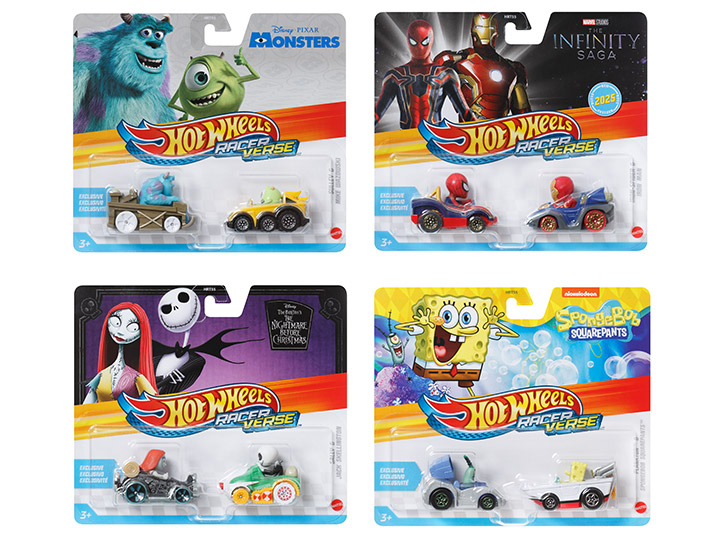 Hot Wheels Racerverse Mix 1 Case of 4 Two-Packs Gallery Image 1