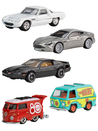 Hot Wheels Premium Pop Culture 2025 Mix 1 Set of 5 Vehicles