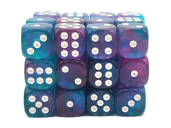 Old School Galaxy Northern Lights D6 Dice Set (36 Pack) Gallery Image 1