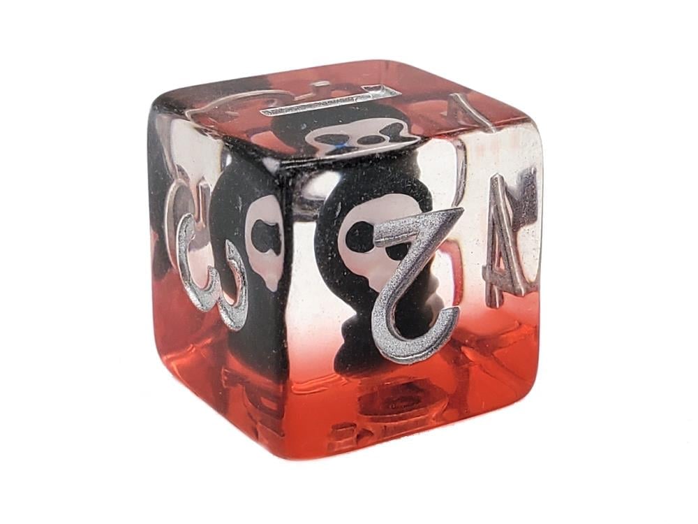 Old School Demon Black Infused Acrylic Dice Set Gallery Image 3