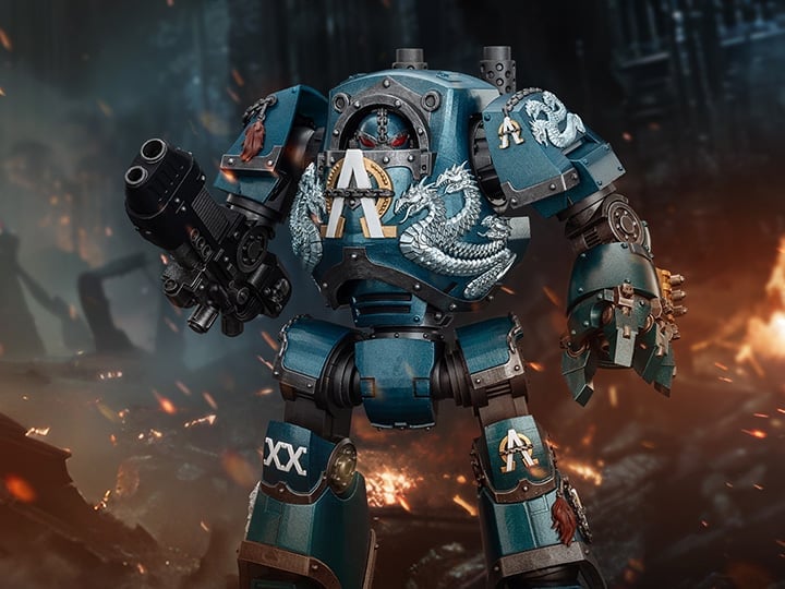 Warhammer: The Horus Heresy Alpha Legion Contemptor Dreadnought with Gravis Plasma Cannon 1/18 Scale Action Figure Gallery Image 1