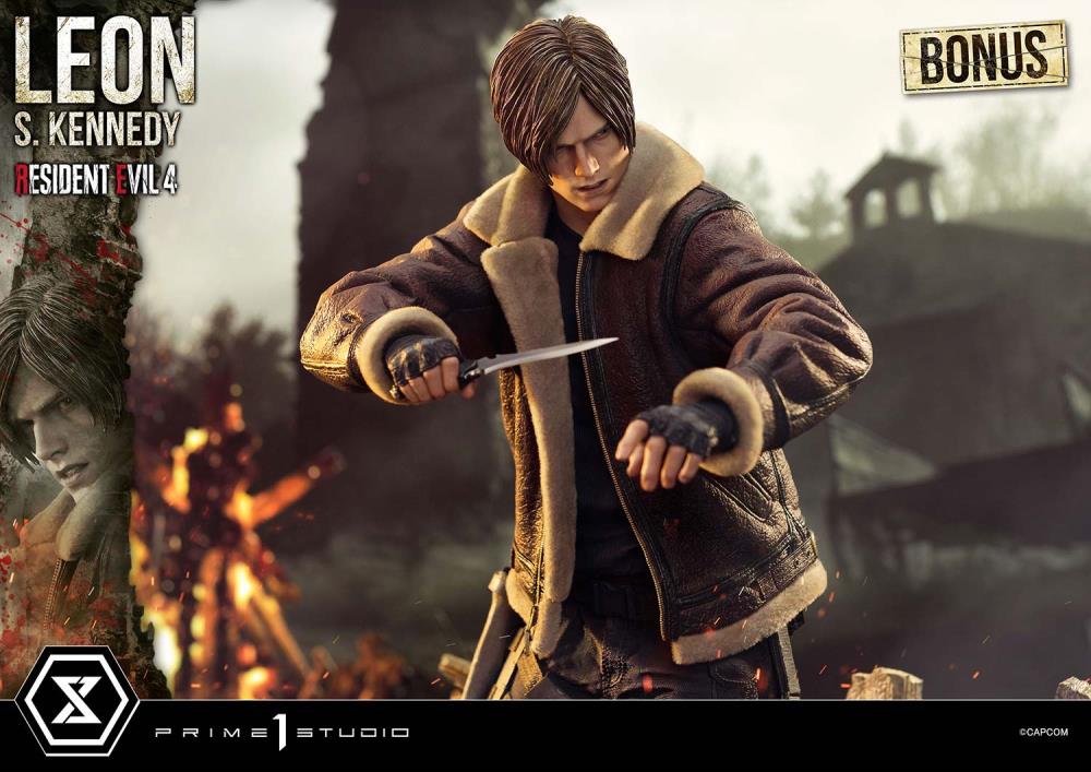 Resident Evil 4 Ultimate Premium Masterline Leon S. Kennedy 1/4 Scale Limited Edition Statue (with Bonus) Gallery Image 11